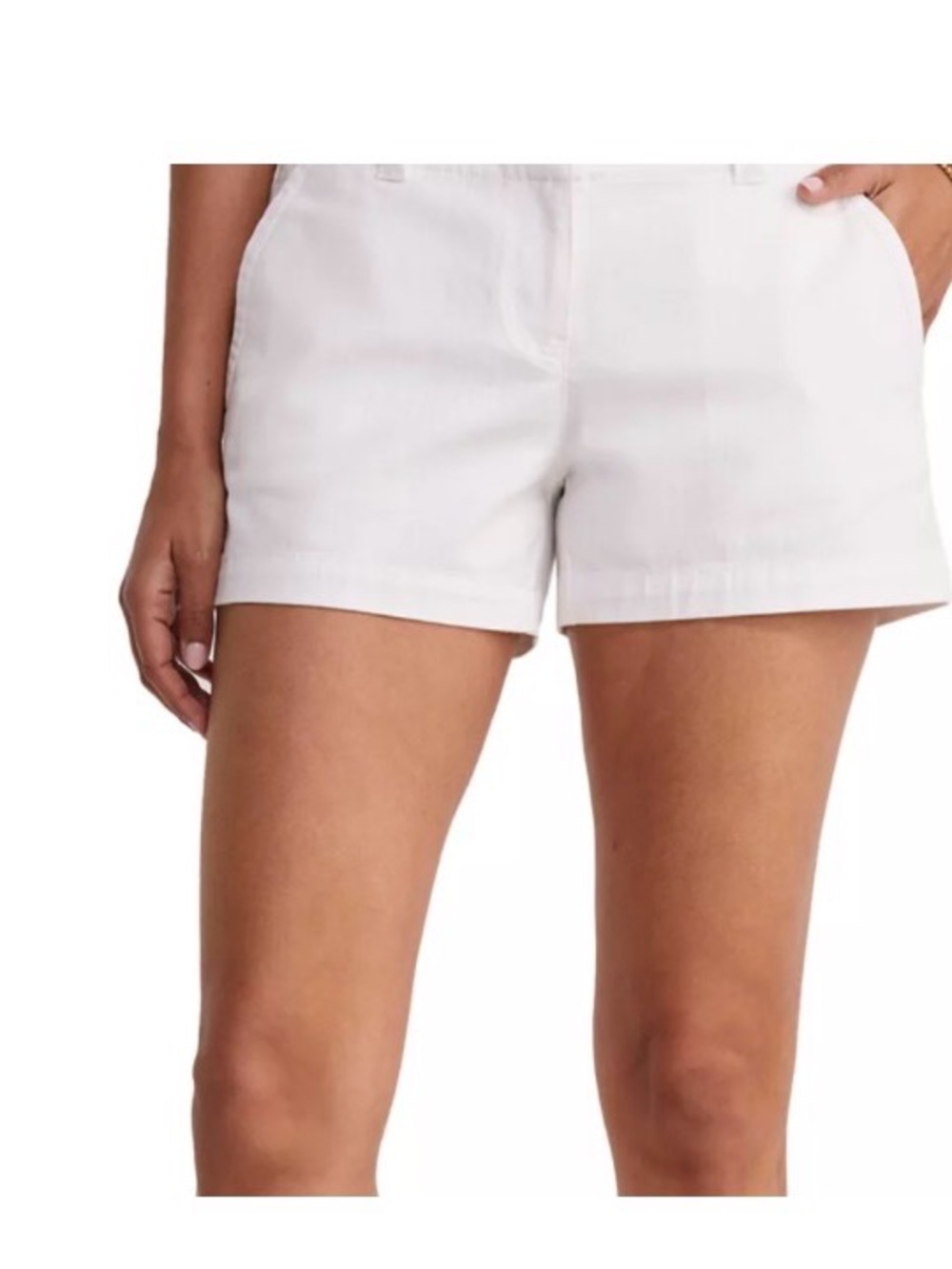 crown & ivy white  Cotton Bermuda Shorts